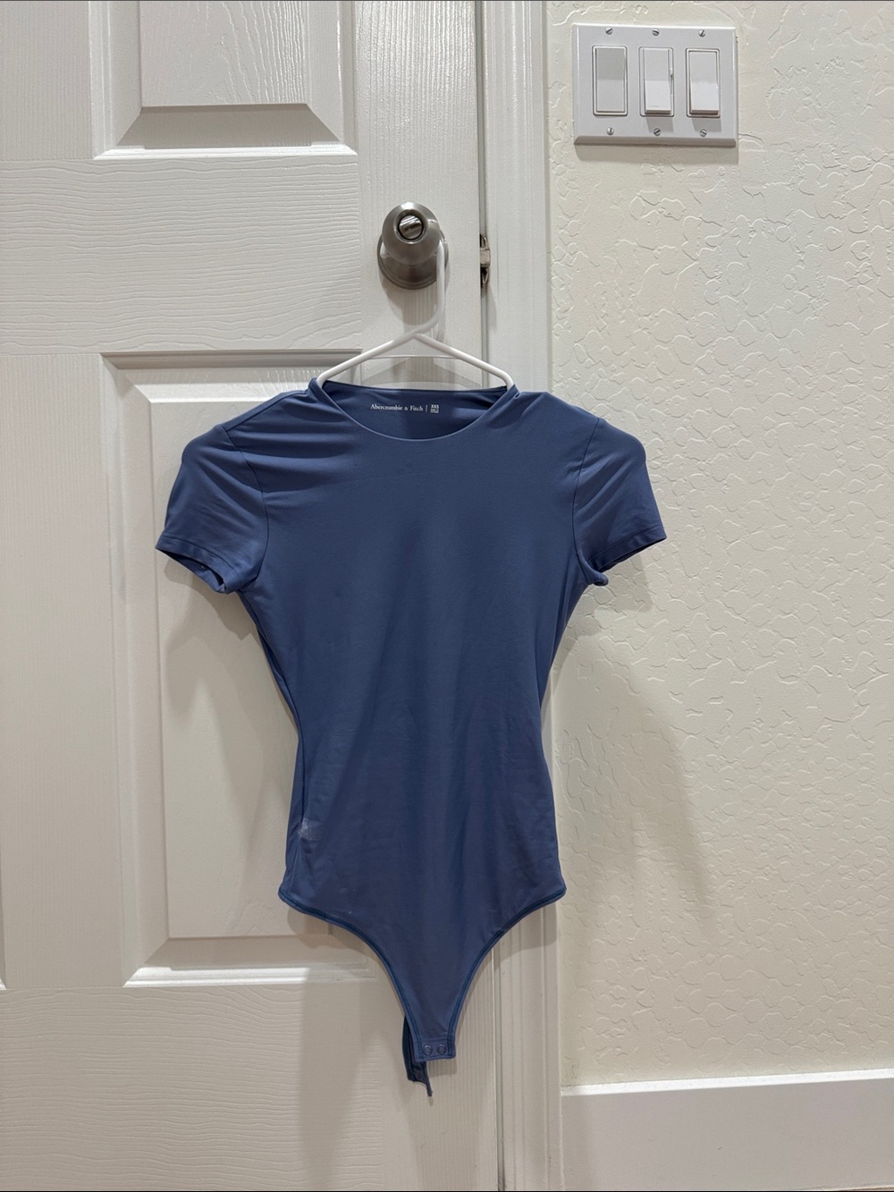 Abercrombie & Fitch Blue Short-Sleeve Bodysuit